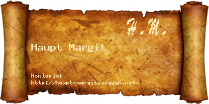 Haupt Margit névjegykártya